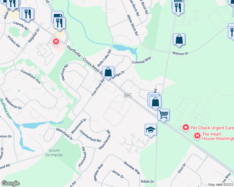 map of restaurants, bars, coffee shops, grocery stores, and more near 12 Maple Leaf Cir in Sewell