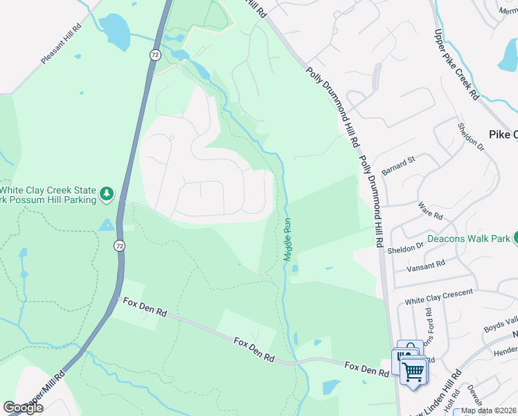map of restaurants, bars, coffee shops, grocery stores, and more near 208 Robin Redbreast Road in Newark
