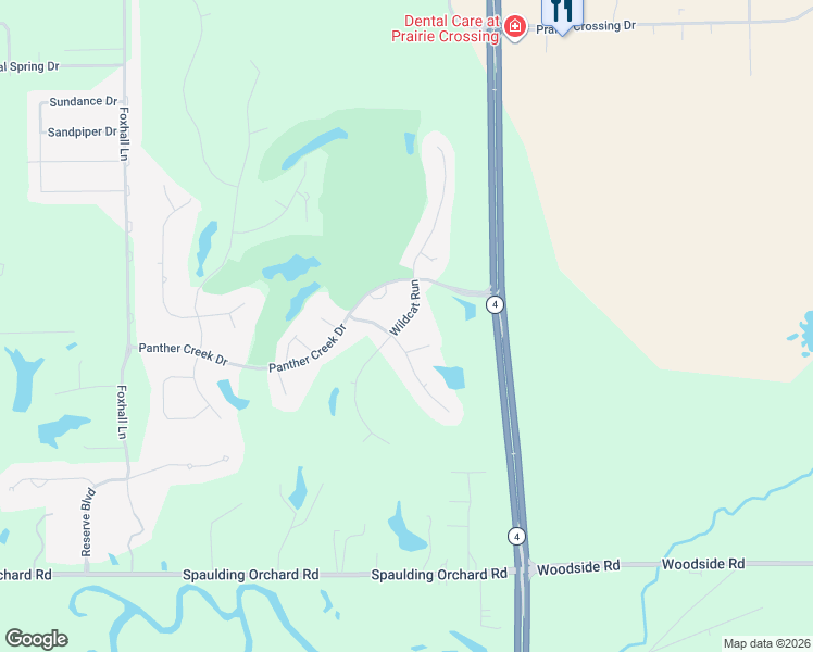 map of restaurants, bars, coffee shops, grocery stores, and more near 5016 Wildcat Run in Springfield