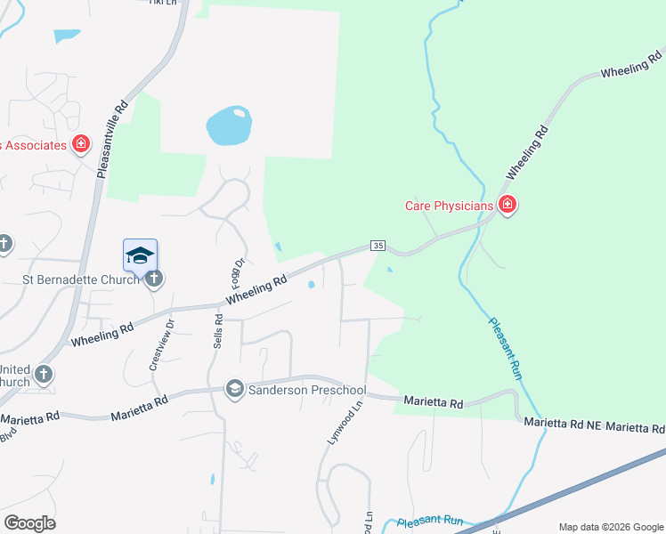 map of restaurants, bars, coffee shops, grocery stores, and more near 365 Orchard View Road Northeast in Lancaster
