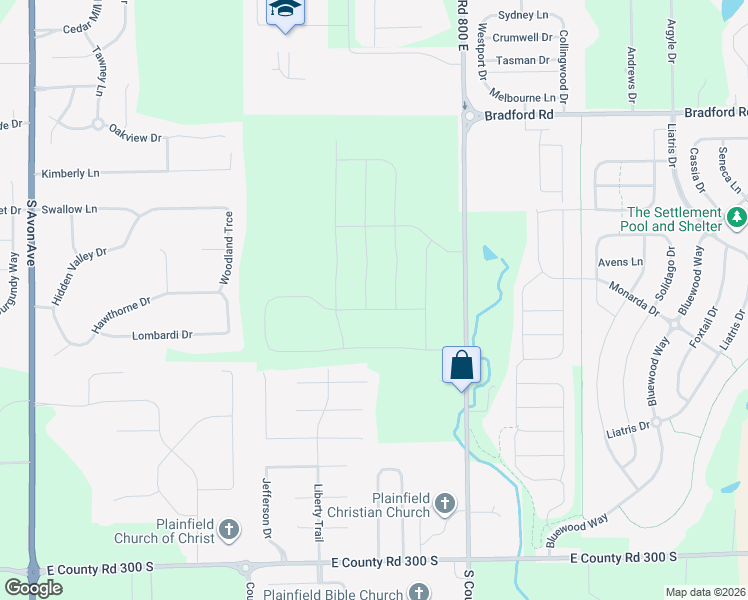 map of restaurants, bars, coffee shops, grocery stores, and more near 7742 Carpenter Court in Plainfield