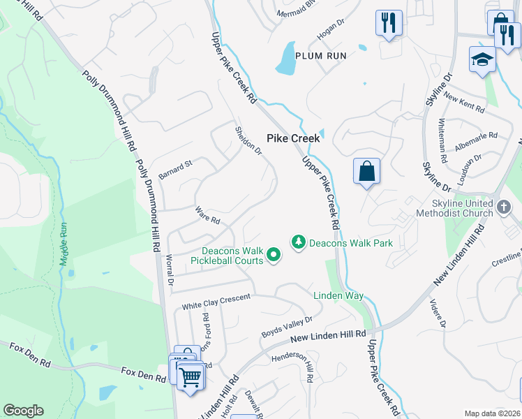 map of restaurants, bars, coffee shops, grocery stores, and more near 62 Vansant Road in Newark