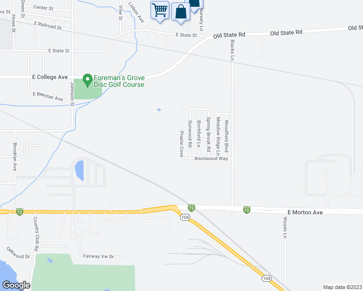 map of restaurants, bars, coffee shops, grocery stores, and more near 106 Prairie Cove in Jacksonville