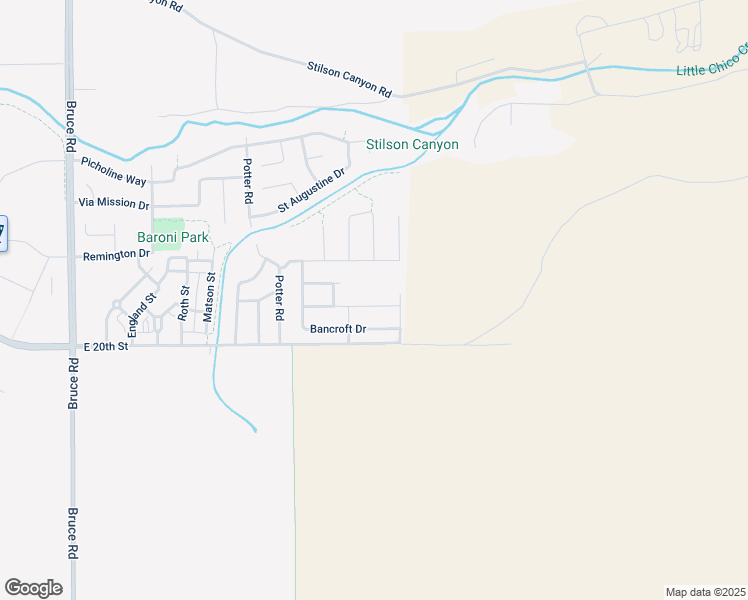 map of restaurants, bars, coffee shops, grocery stores, and more near 2974 Beaumont Avenue in Chico