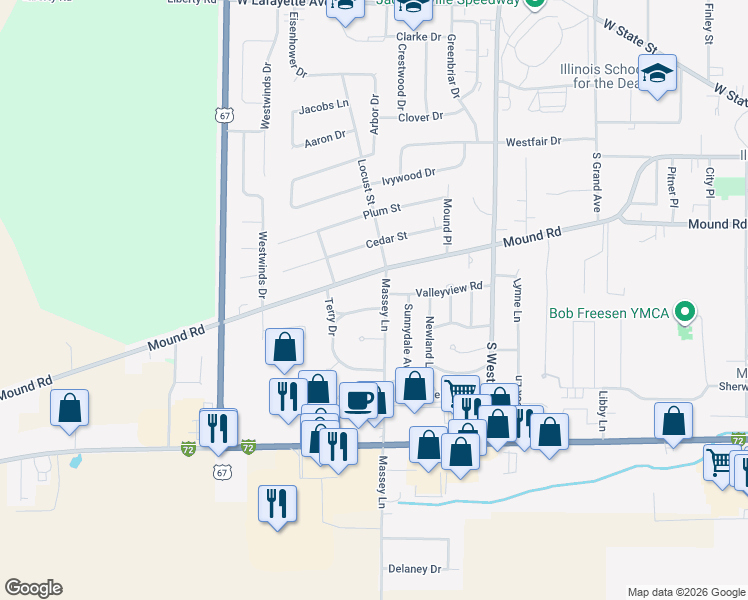 map of restaurants, bars, coffee shops, grocery stores, and more near 2 Bellevue Drive in Jacksonville