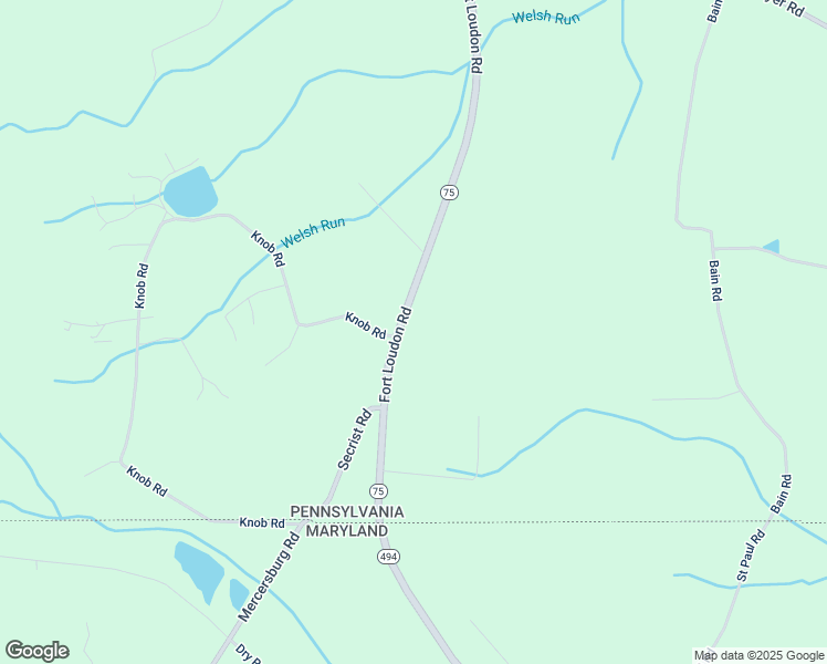 map of restaurants, bars, coffee shops, grocery stores, and more near 14570 Fort Loudon Road in Mercersburg