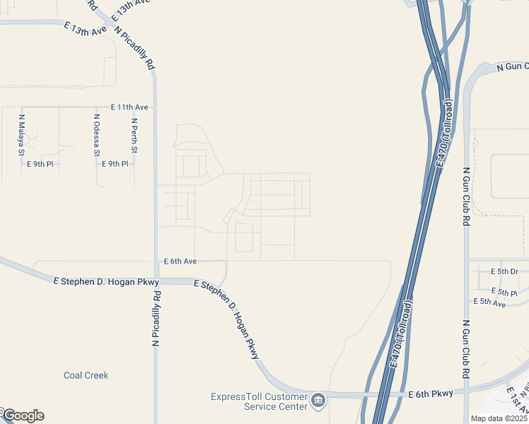 map of restaurants, bars, coffee shops, grocery stores, and more near 21701-22299 East 6th Avenue in Aurora