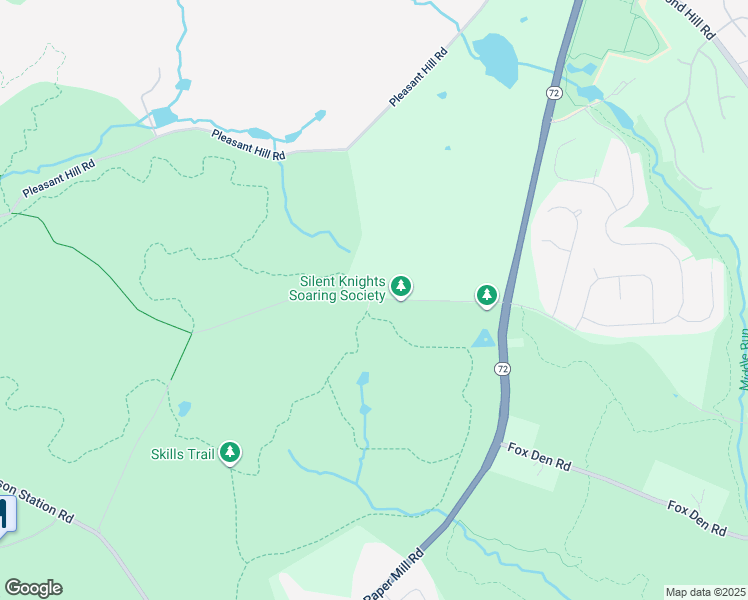 map of restaurants, bars, coffee shops, grocery stores, and more near Smiths Mill Road in Newark