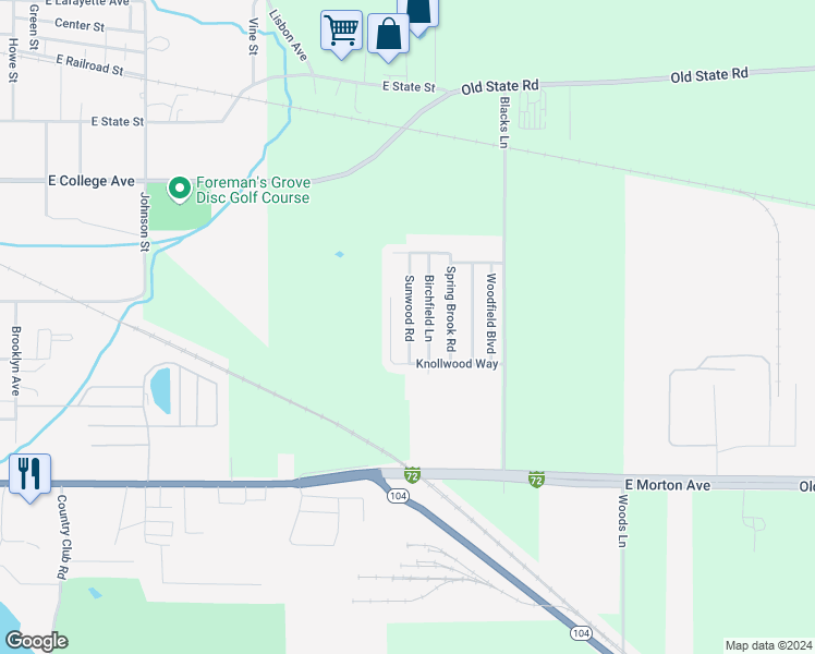 map of restaurants, bars, coffee shops, grocery stores, and more near 111 Sunwood Road in Jacksonville
