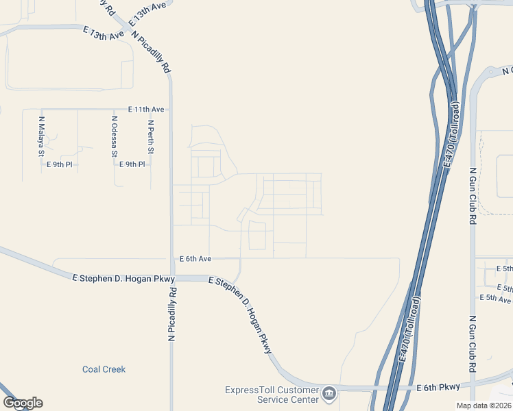 map of restaurants, bars, coffee shops, grocery stores, and more near 21701-22299 East 6th Avenue in Aurora