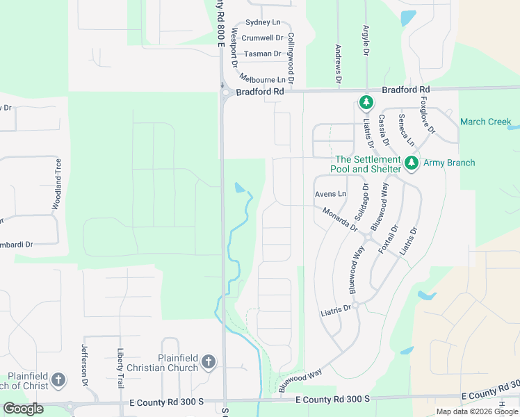 map of restaurants, bars, coffee shops, grocery stores, and more near 2354 Boneset Drive in Plainfield