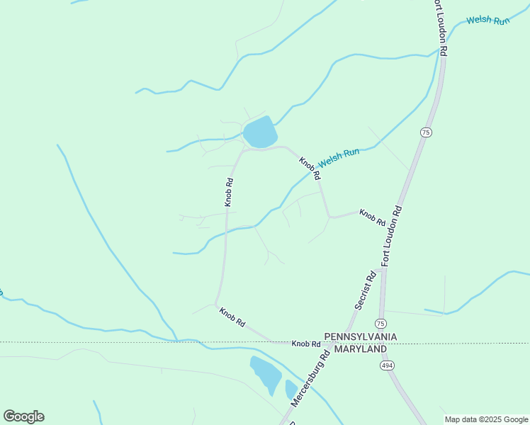 map of restaurants, bars, coffee shops, grocery stores, and more near 10302 Knob Road in Mercersburg