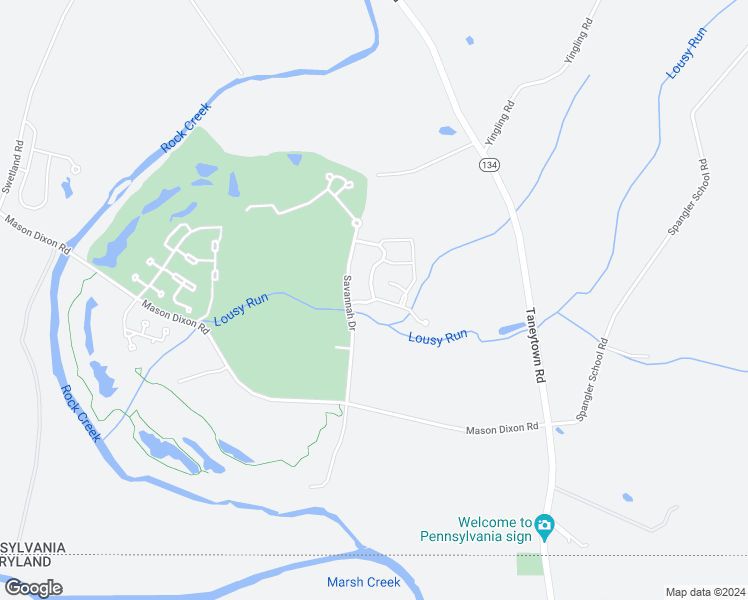 map of restaurants, bars, coffee shops, grocery stores, and more near 107 Bridge Valley Road in Gettysburg