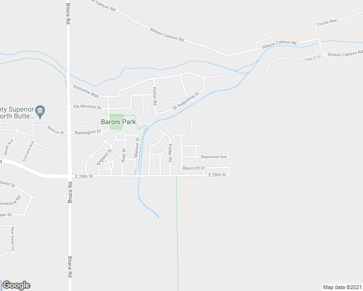 map of restaurants, bars, coffee shops, grocery stores, and more near Bancroft Dr & Wingfield Ave in Chico