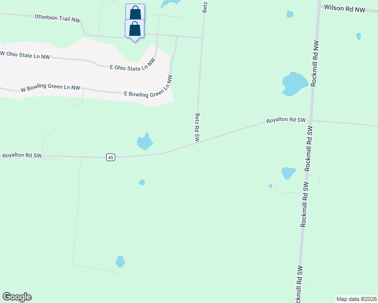 map of restaurants, bars, coffee shops, grocery stores, and more near 7545 Royalton Rd SW in Lancaster