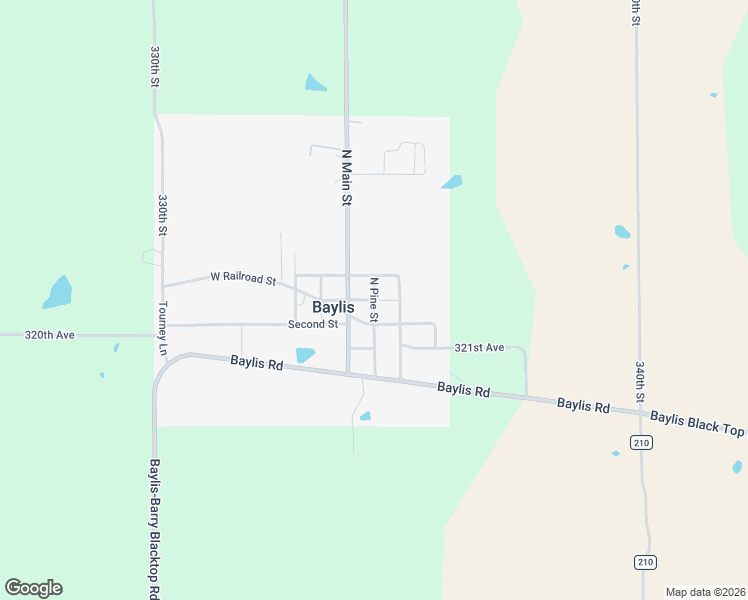 map of restaurants, bars, coffee shops, grocery stores, and more near 208 Pine Street in Baylis