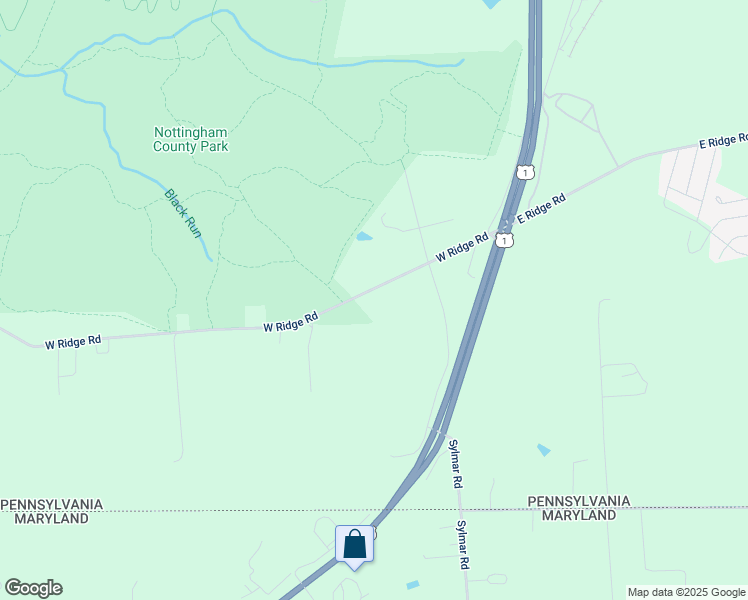 map of restaurants, bars, coffee shops, grocery stores, and more near 193 West Ridge Road in Chester County