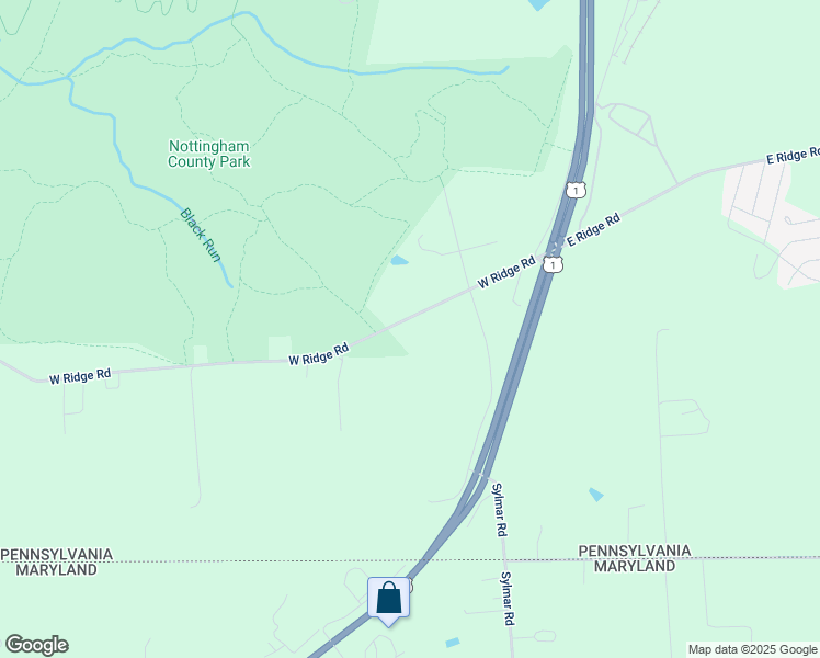 map of restaurants, bars, coffee shops, grocery stores, and more near 193 West Ridge Road in Chester County