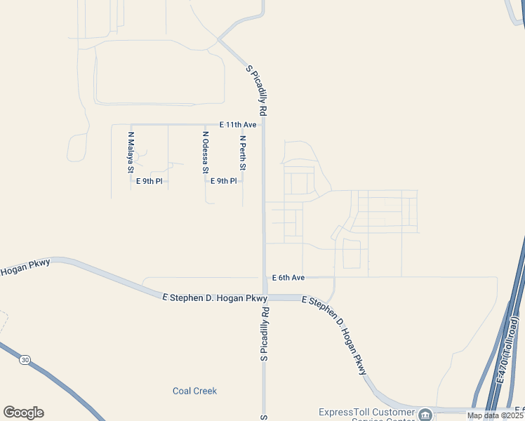 map of restaurants, bars, coffee shops, grocery stores, and more near 815 South Picadilly Road in Aurora
