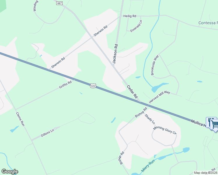 map of restaurants, bars, coffee shops, grocery stores, and more near 351 Mullica Hill Rd in Harrison Township