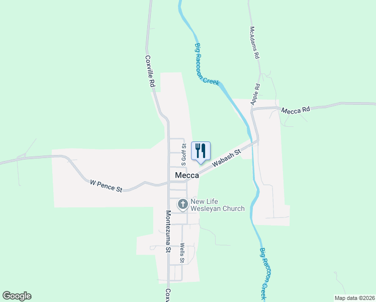 map of restaurants, bars, coffee shops, grocery stores, and more near 2737 South Goff Street in Mecca