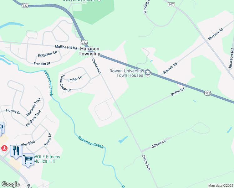 map of restaurants, bars, coffee shops, grocery stores, and more near 139 Clems Run in Harrison Township
