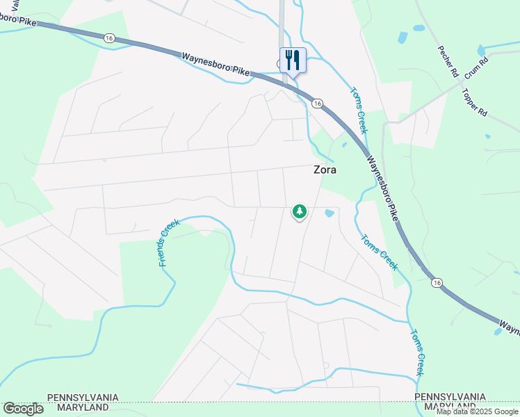 map of restaurants, bars, coffee shops, grocery stores, and more near 3 Possum Trail in Fairfield