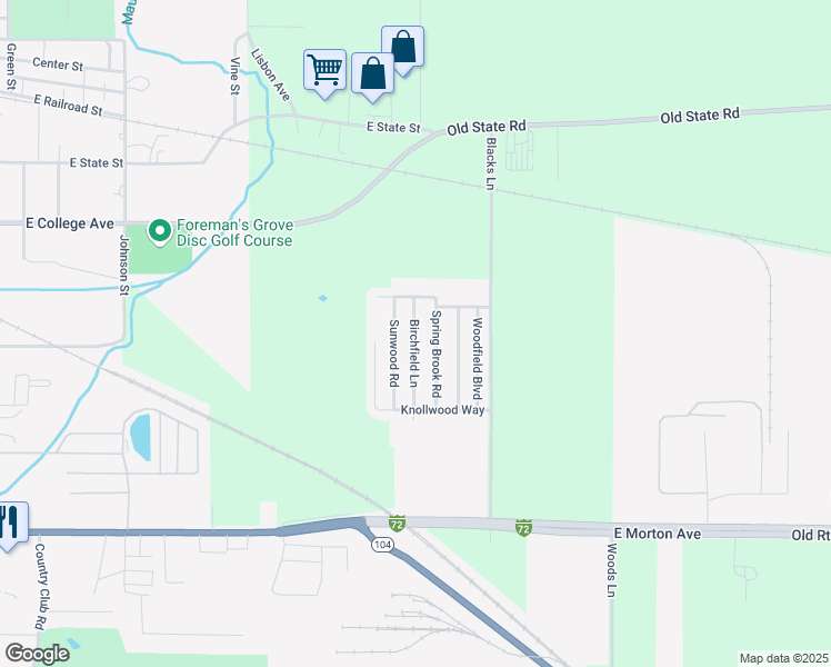 map of restaurants, bars, coffee shops, grocery stores, and more near 120 Birchfield Lane in Jacksonville
