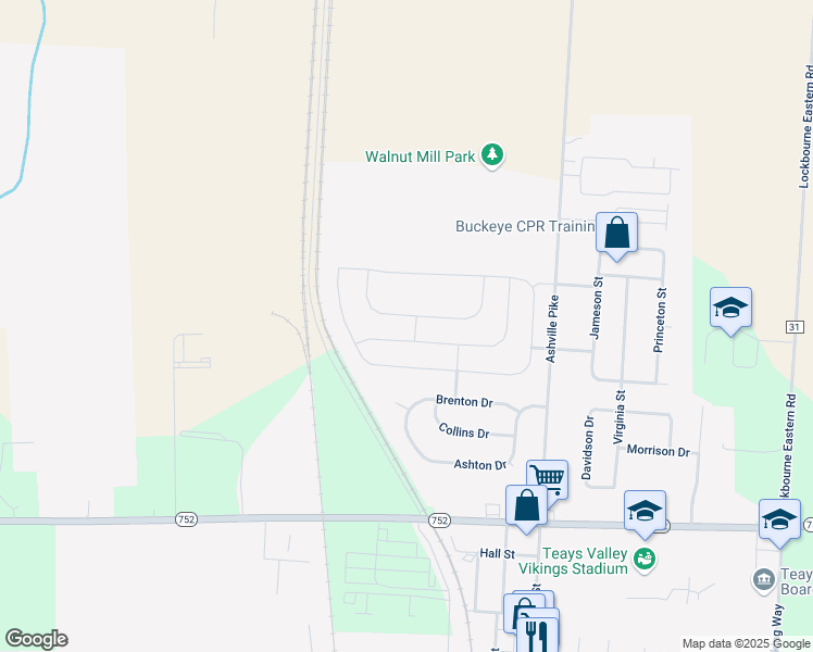 map of restaurants, bars, coffee shops, grocery stores, and more near 48 Burroughs Drive in Ashville