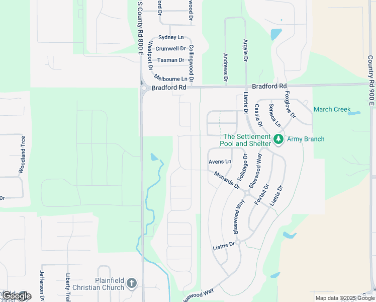 map of restaurants, bars, coffee shops, grocery stores, and more near 2290 Boneset Drive in Plainfield