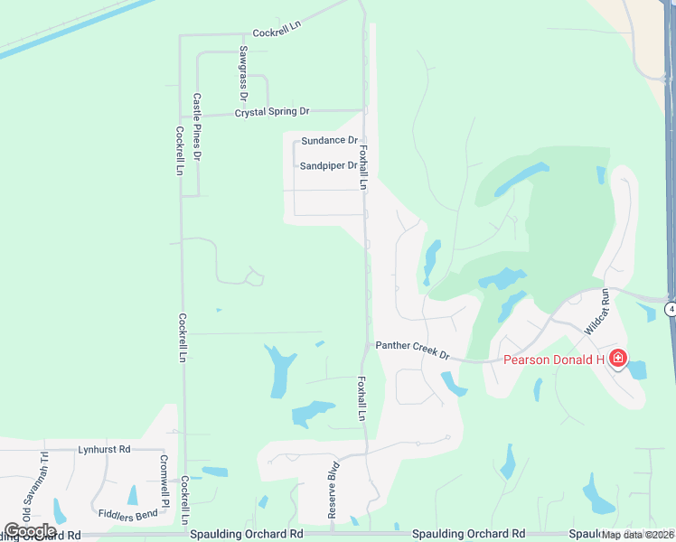 map of restaurants, bars, coffee shops, grocery stores, and more near 4783-4999 Foxhall Lane in Springfield