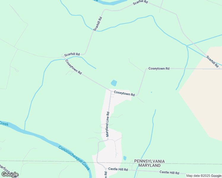 map of restaurants, bars, coffee shops, grocery stores, and more near 3855 Coseytown Road in Greencastle