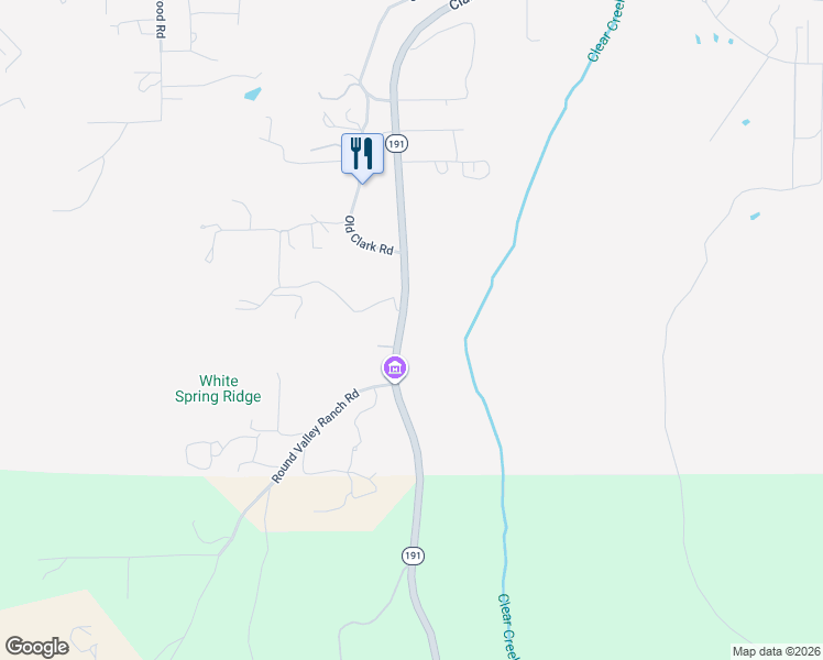 map of restaurants, bars, coffee shops, grocery stores, and more near 6585 Clark Road in Paradise