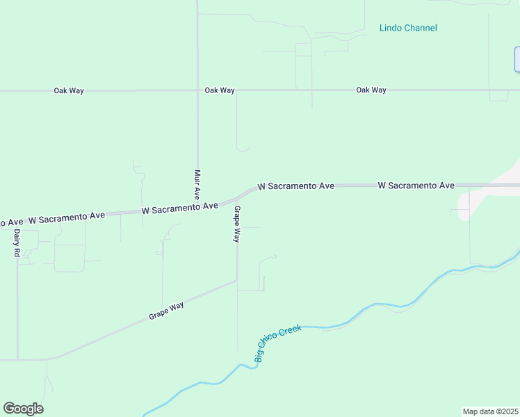 map of restaurants, bars, coffee shops, grocery stores, and more near 2725 West Sacramento Avenue in Chico