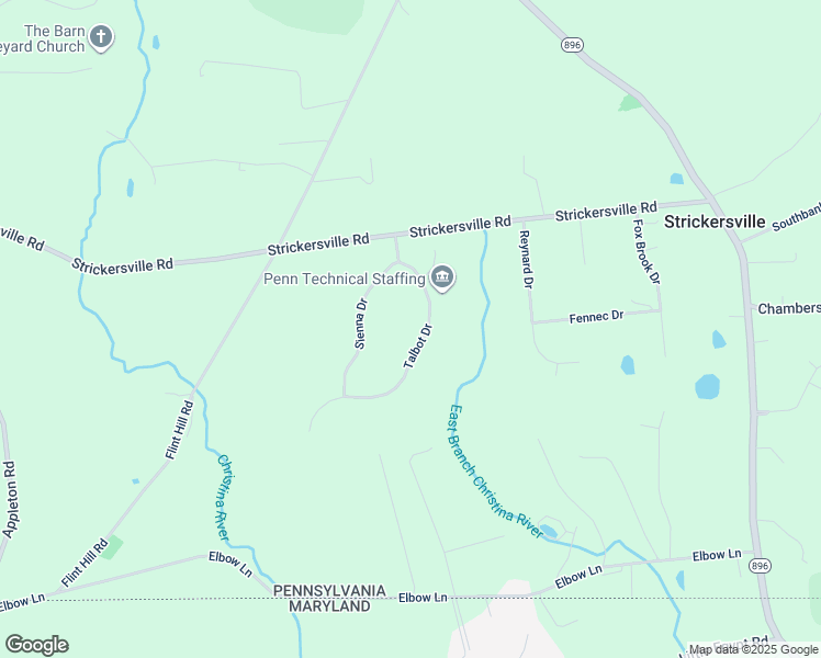 map of restaurants, bars, coffee shops, grocery stores, and more near 122 Talbot Drive in Landenberg