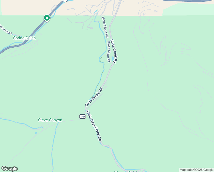 map of restaurants, bars, coffee shops, grocery stores, and more near 812 Soda Creek Road in Idaho Springs