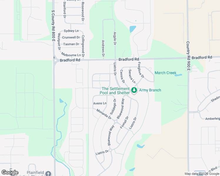 map of restaurants, bars, coffee shops, grocery stores, and more near 8429 Catchfly Drive in Plainfield
