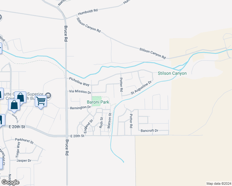map of restaurants, bars, coffee shops, grocery stores, and more near 6 Premier Court in Chico