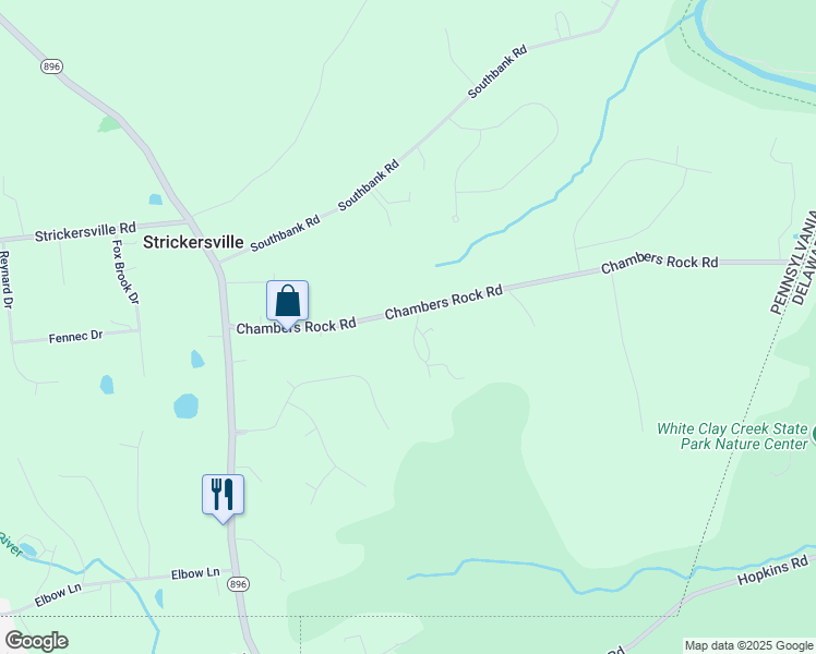 map of restaurants, bars, coffee shops, grocery stores, and more near 2 Windsor Court in Landenberg