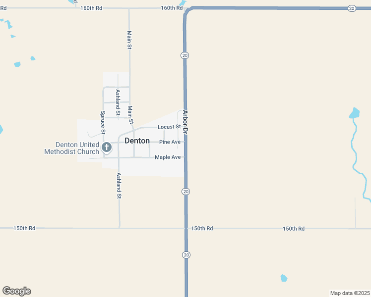 map of restaurants, bars, coffee shops, grocery stores, and more near 642 Kansas 20 in Denton