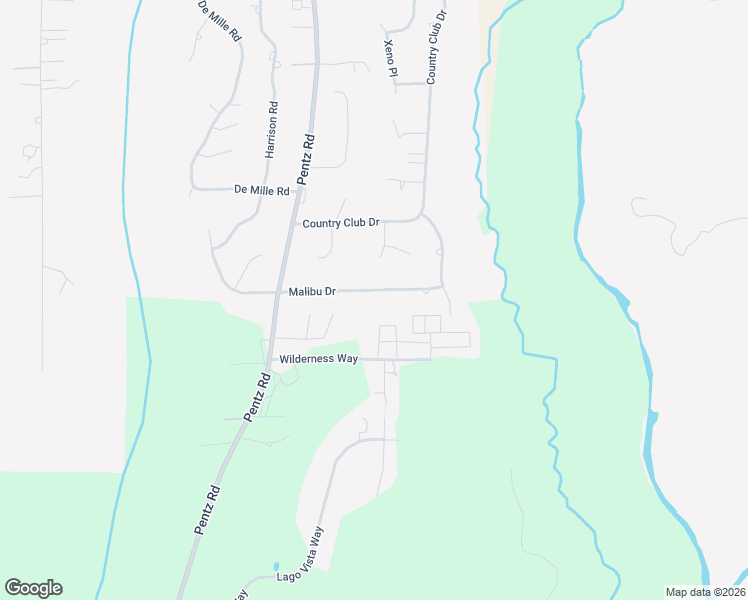 map of restaurants, bars, coffee shops, grocery stores, and more near 5054 Malibu Drive in Paradise