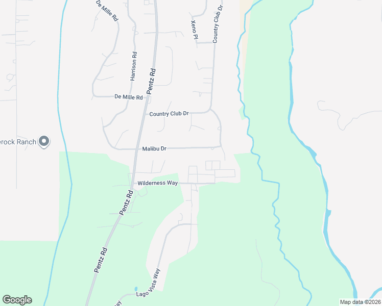map of restaurants, bars, coffee shops, grocery stores, and more near 5062 Malibu Drive in Paradise
