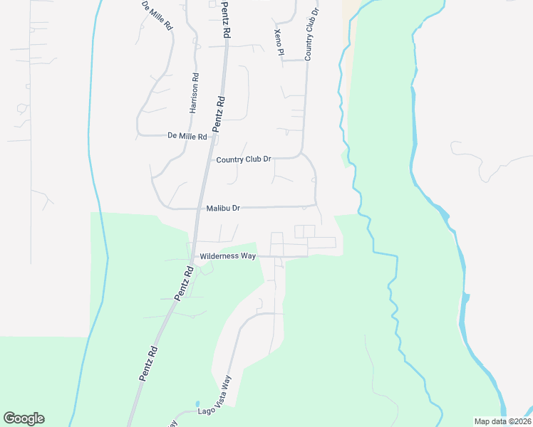 map of restaurants, bars, coffee shops, grocery stores, and more near 5054 Malibu Drive in Paradise