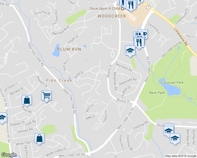 map of restaurants, bars, coffee shops, grocery stores, and more near 5309 Pinehurst Drive in Wilmington