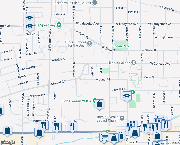 map of restaurants, bars, coffee shops, grocery stores, and more near 2-138 Fairview Court in Jacksonville