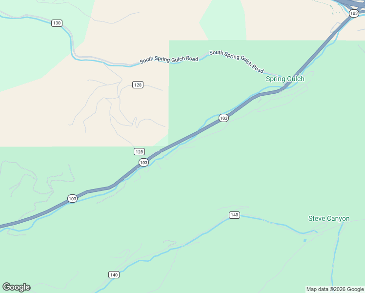 map of restaurants, bars, coffee shops, grocery stores, and more near Skyline Drive in Idaho Springs