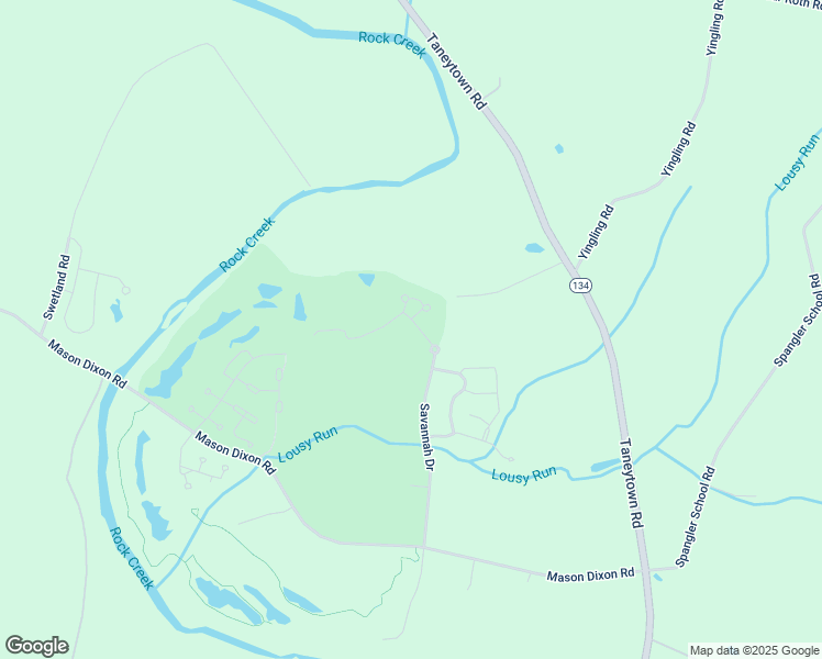 map of restaurants, bars, coffee shops, grocery stores, and more near 220 Savannah Drive in Gettysburg