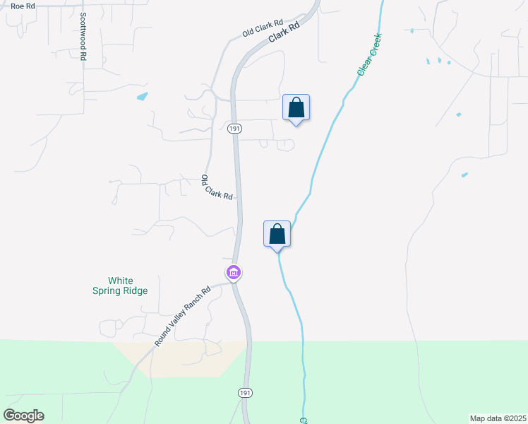 map of restaurants, bars, coffee shops, grocery stores, and more near 4926 Clark Road in Paradise