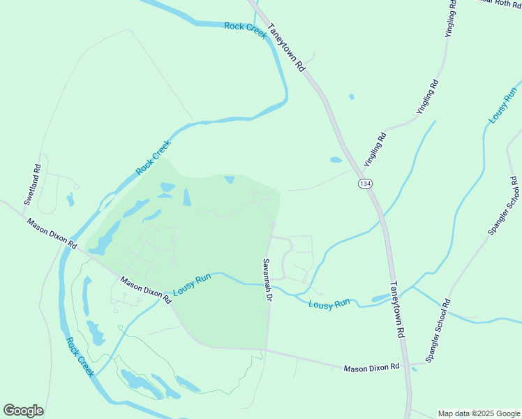 map of restaurants, bars, coffee shops, grocery stores, and more near 202 Savannah Dr in Gettysburg