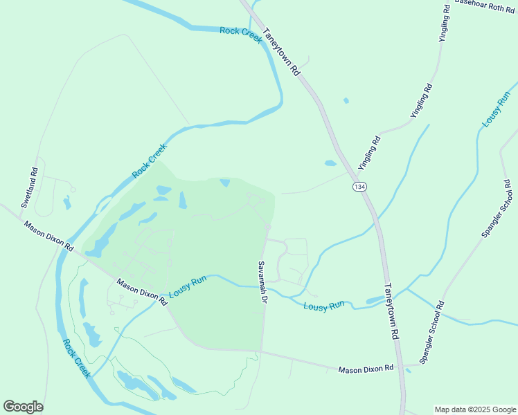 map of restaurants, bars, coffee shops, grocery stores, and more near 225 Savannah Dr in Gettysburg